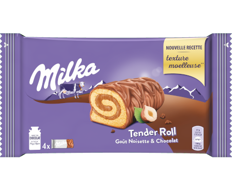 Milka Tender Roll gout noisette chocolat 148G