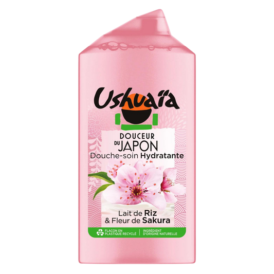 Gel douche Ushuaia Lait de Riz et Fleur de Sakura