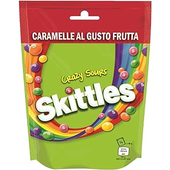 Skittles Crazy Sours Candy Bag, 174 g
