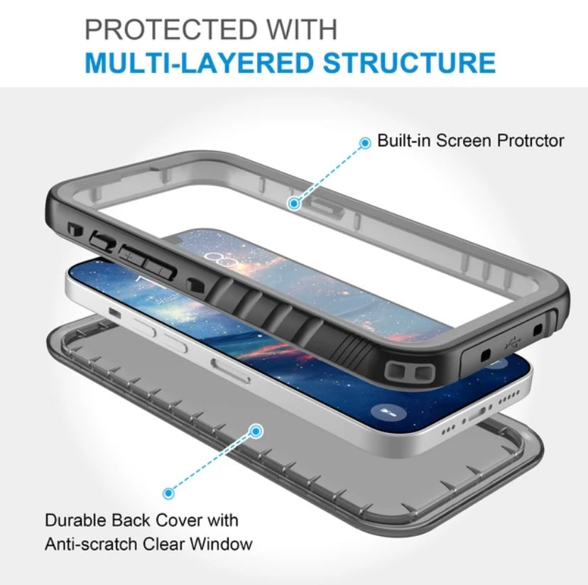 SPORTLINK-Coque de téléphone étanche, protection sous-marine pour iPhone 14, 13, 11, 12, 15 Pro Max, SE 2e, merveilleuse, 2022, protection d'écran intégrée
