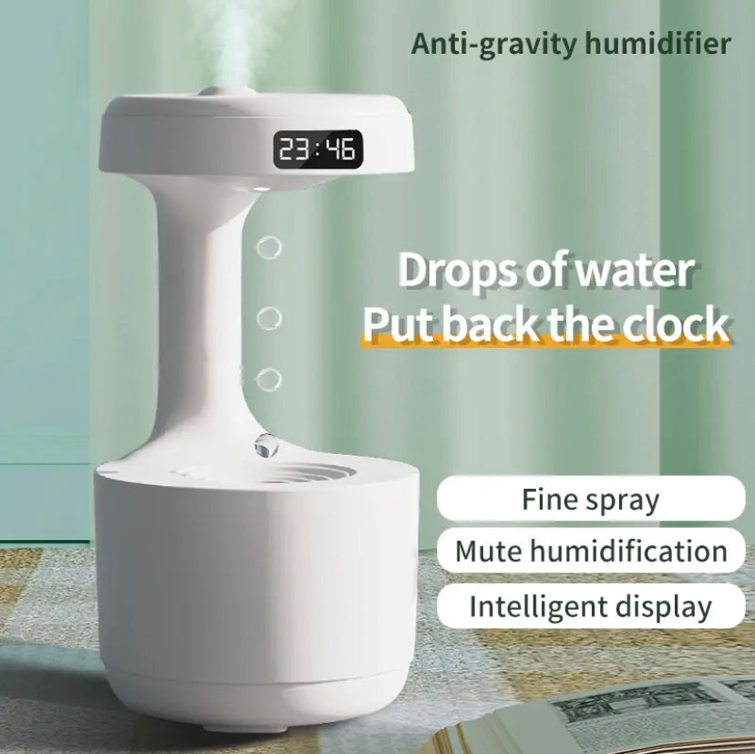 Humidificateur d'air anti-gravité à ultrasons avec écran LED, brumisateur frais, gouttelettes d'eau amusantes, brumisateur, diffuseur, maison, bureau