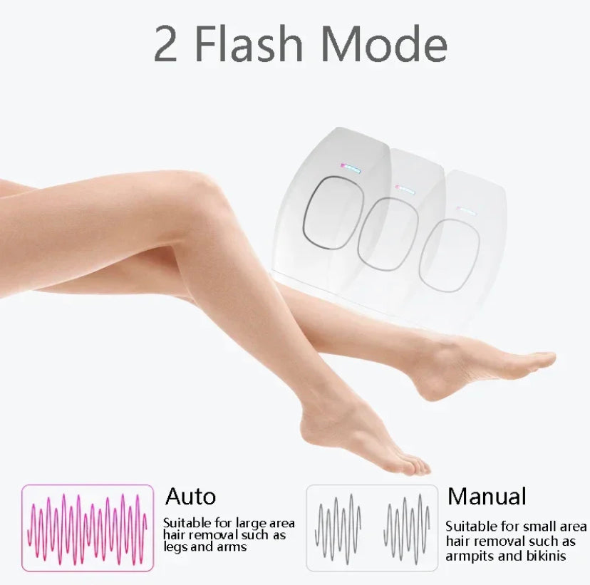 Épilateur laser indolore pour femmes, corps bikini, flash IPL 500,000, pulsations en continu, épilation à usage domestique