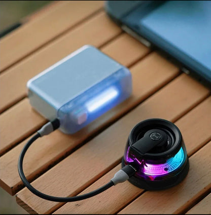 Hecate-Haut-parleur Bluetooth sans fil G100, caisson de basses, aspiration magnétique, mini haut-parleurs portables pour ordinateur, longue durée, extérieur, maison