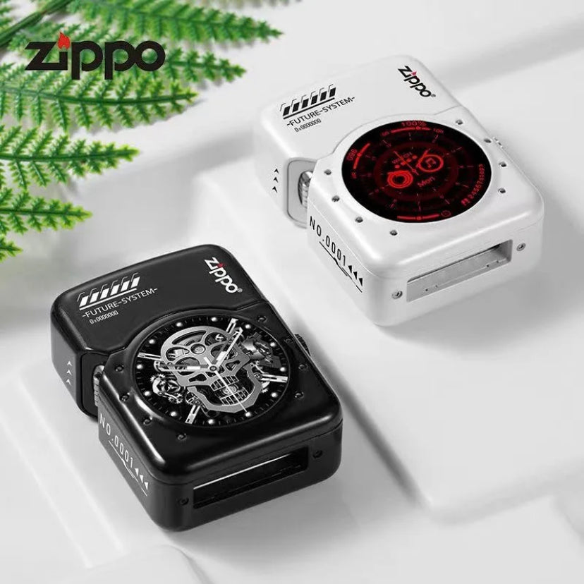 Zippo Smart Electronic Touch Screen, Black and White, Future System, Recharge de montre, Briquet, Collection in Box